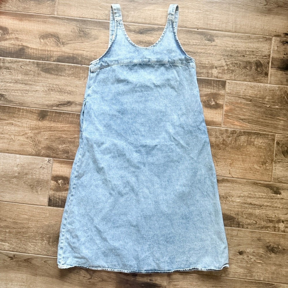 Bimba Y‎ Lola Women's Scoop Back Pinafore Jumper Denim Midi Dress, Light Wash, M